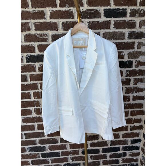 NWT PIPPA The Label Marlow Oversized Blazer In White Size Small MSRP $270 - Picture 5 of 9